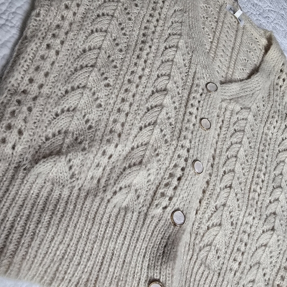 Heartloom Grenier Pointelle Wool Blend Cardigan - Picture 10 of 16